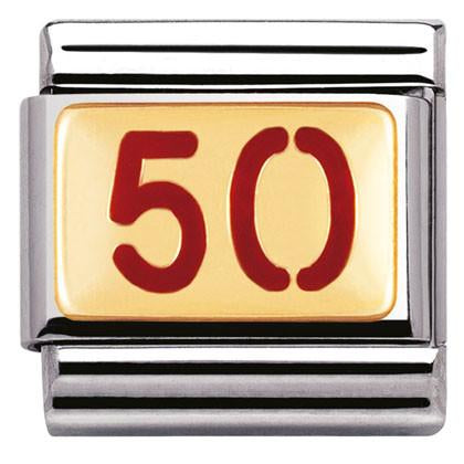 030230/47 Classic number 50,S/Steel,enamel,18k gold