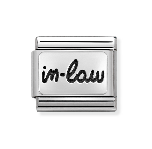 330102/56D Classic Silver Plate Oxidised "in-law" Link