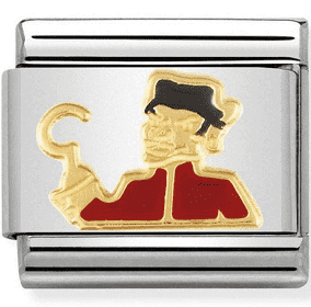 030272/20 Classic S/steel,18k gold,enamel Captain Hook