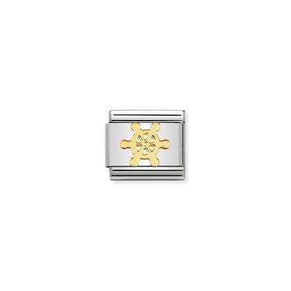 030106/14 Classic Gold Boat Wheel Link