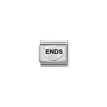 330101/46D Classic Silver Ends Heart Link