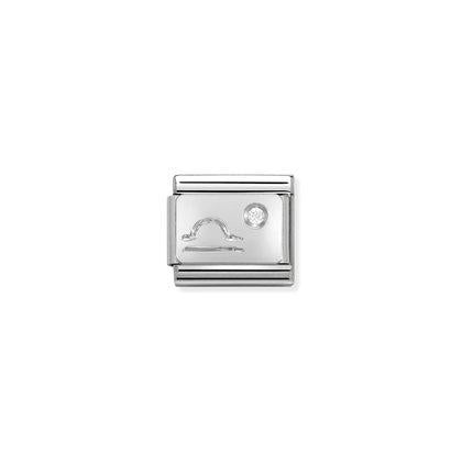330302 Classic Silver Zodiac Link with CZ stone