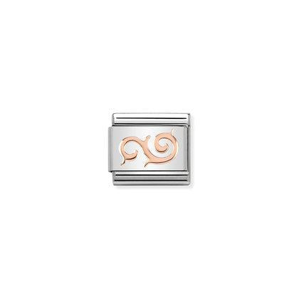 430104/21D Classic Rose Gold Swirl Link