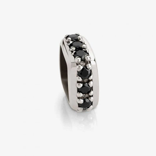 CUBIAMO Silver Black CZ Spacer 163202/007