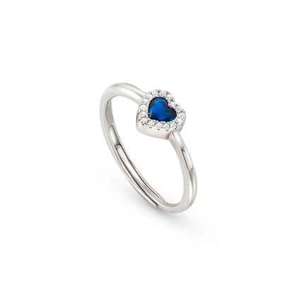 240300/012 ALLMYLOVE ring, 925 silver,CZ,BLUE
