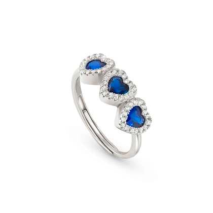 240401/012 ALLMYLOVE ring, 925 silver,CZ, RICH BLUE