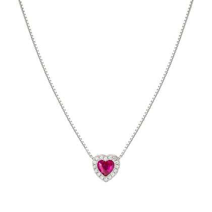 240302/006 ALLMYLOVE necklace, 925 silver, CZ RED
