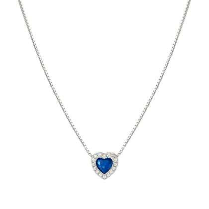 240302/012 ALLMYLOVE necklace,925 silver,CZ, BLUE
