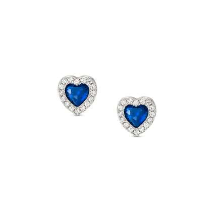 240304/012 ALLMYLOVE earrings  925 silver CZ BLUE