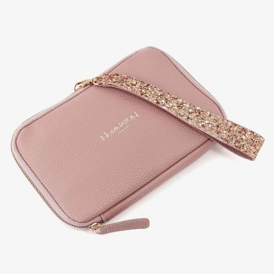 Zip Clutch PU Pink Clutch