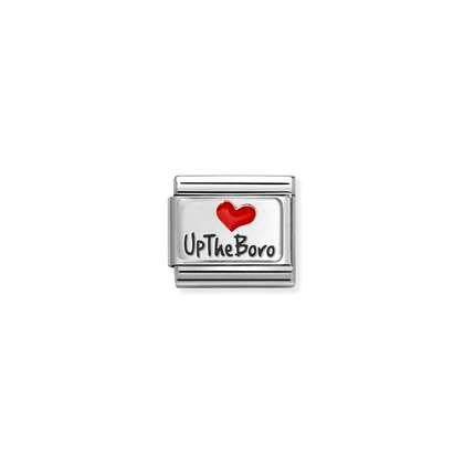 330209/65 NEW Classic Silver Enamel Red "Up the Boro" Link