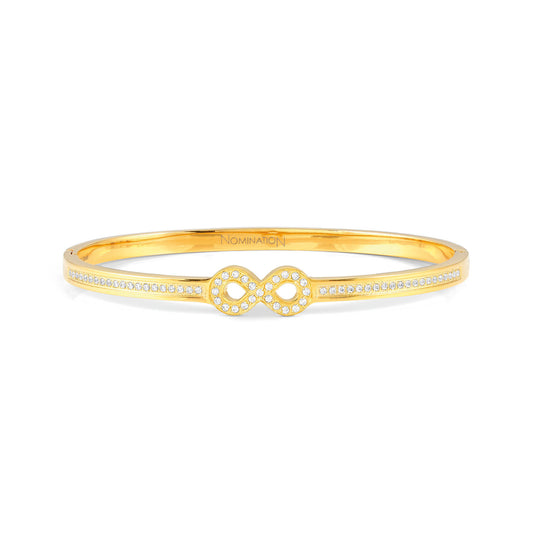 029502/067 PRETTY BANGLES bracelet in steel and cz SYMBOLS (SIZE LARGE) (067_Infinite Yellow Gold)