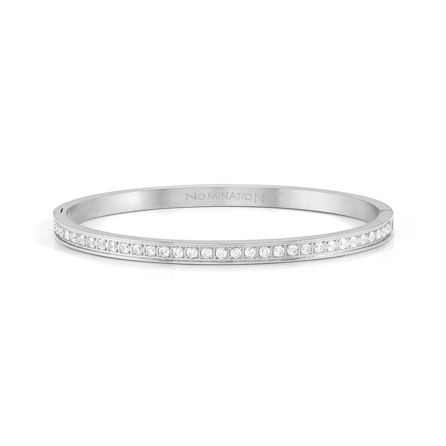 029505/001 (S) (WHITE) PRETTY BANGLES bracelet in steel and cz