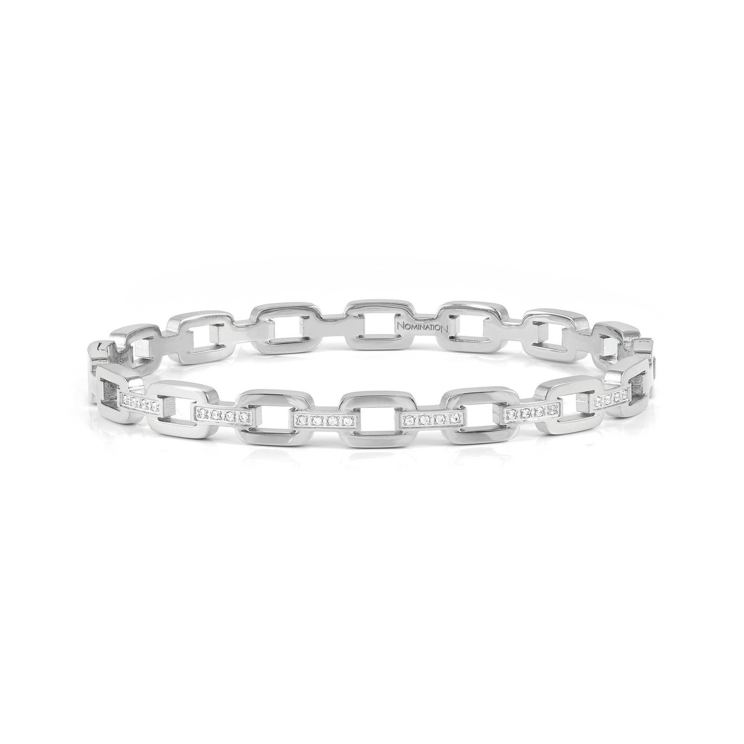 029509/001 (S) PRETTY BANGLES bracelet in steel and cz CHAIN (001_Steel)