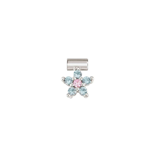SEIMIA ed, FLORA in 925 sterling silver and cz (FLOWERS) (005_LIGHT BLUE)