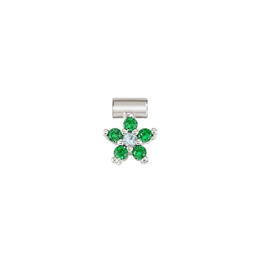 SEIMIA ed, FLORA in 925 sterling silver and cz (FLOWERS) (008_GREEN)
