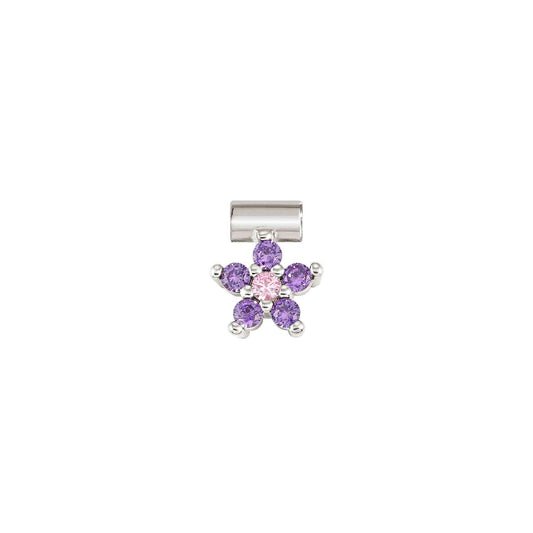 SEIMIA ed, FLORA in 925 sterling silver and cz (FLOWERS) (061_VIOLET)