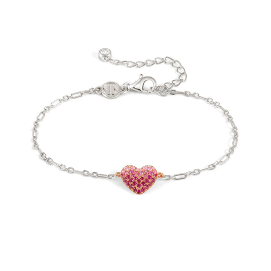 241102/004 CRYSALIS Sterling Silver & 22ct RGP Bracelet (004_Heart)