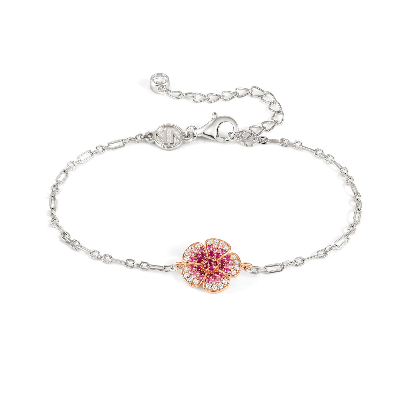 241102/010 CRYSALIS Sterling Silver & 22ct RGP Bracelet (010_Flower)