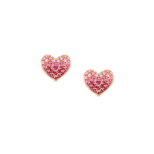 241104/004 CRYSALIS Sterling Silver & 22ct RGP CZ earrings (004_Heart)