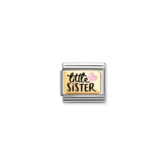 030289/06 Composable Classic PLATES (IC) in steel, enamel and bonded yellow gold (06_Little Sister)