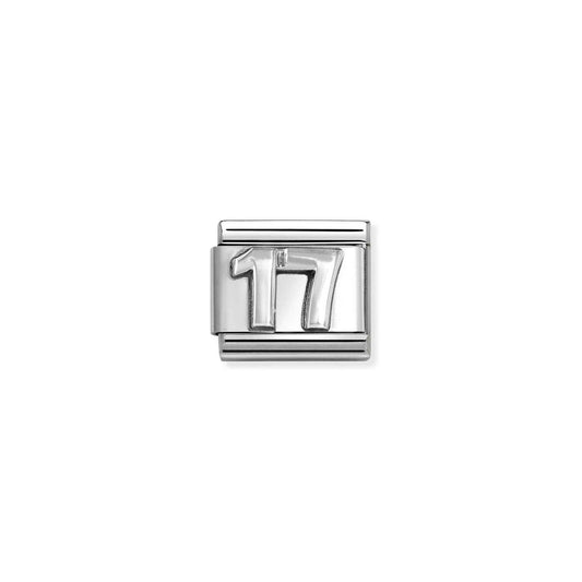 330101/76 NEW Composable Classic Sterling Silver Number 17 Link