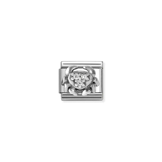 330326/04 NEW Composable Classic Sterling Silver and CZ Zodiac Link Cancer