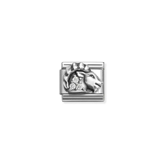 330326/10 NEW Composable Classic Sterling Silver and CZ Zodiac Link Capricorn