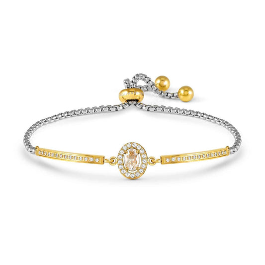 028902/038 RoyalDream Yellow PVD Oval CZ Stone Bracelet