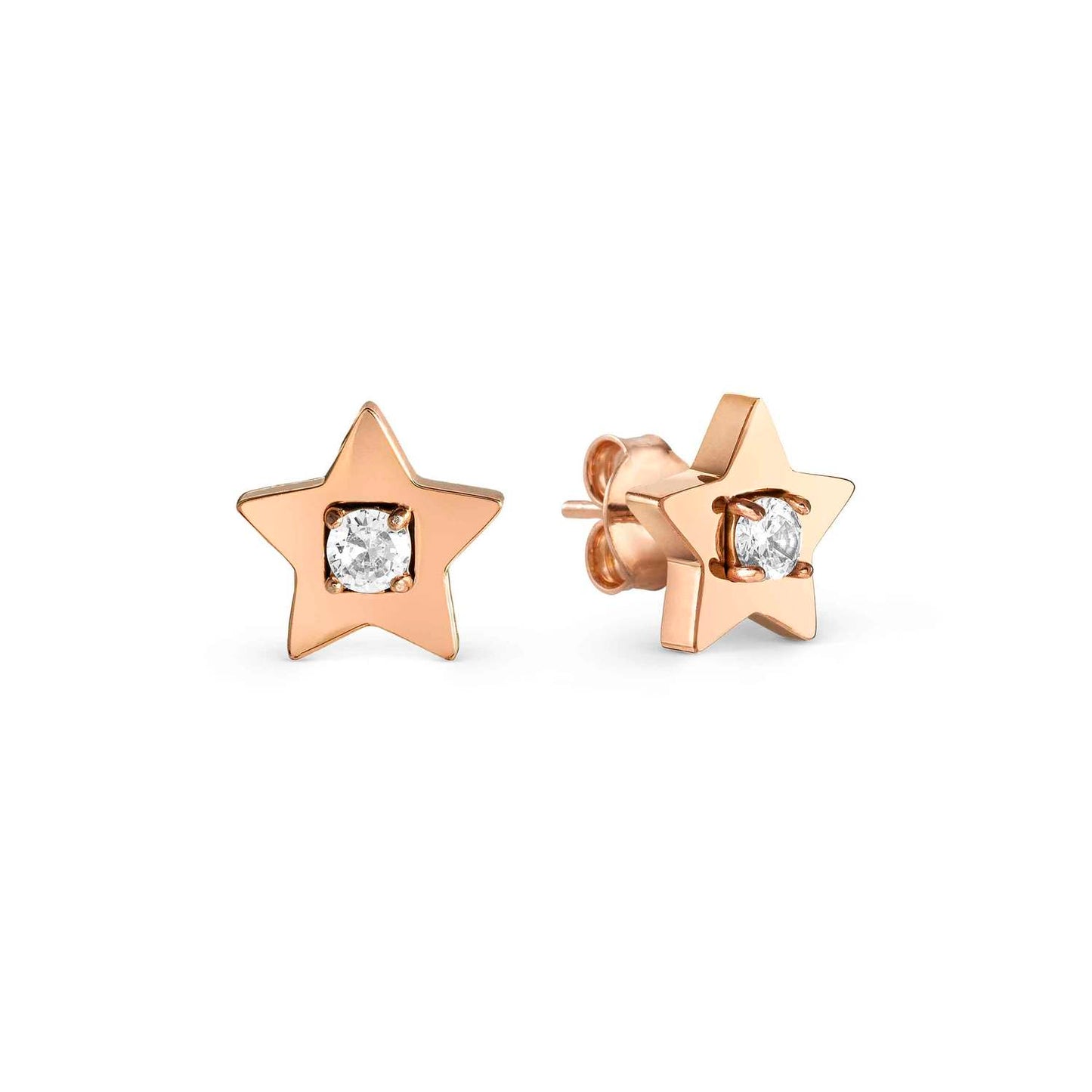 029907/023 MySophie Stainless Steel and Rose PVD & CZ Stud Earrings STAR