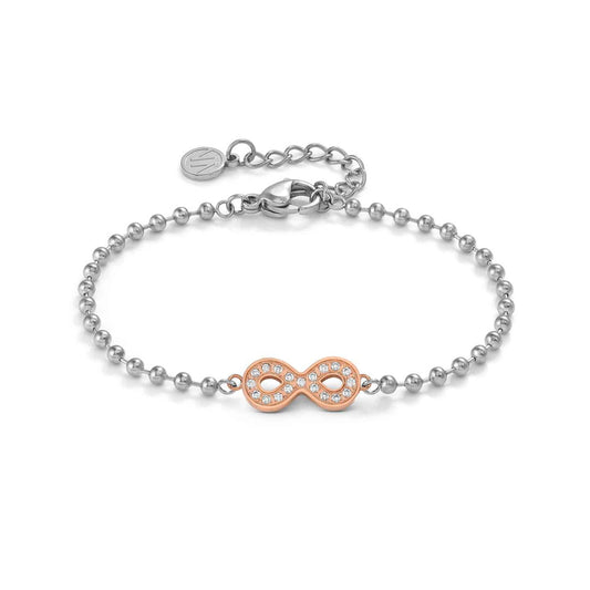 134003/024 Soffio D’Amore Stainless Steel & Rose PVD Bracelet INFINITY