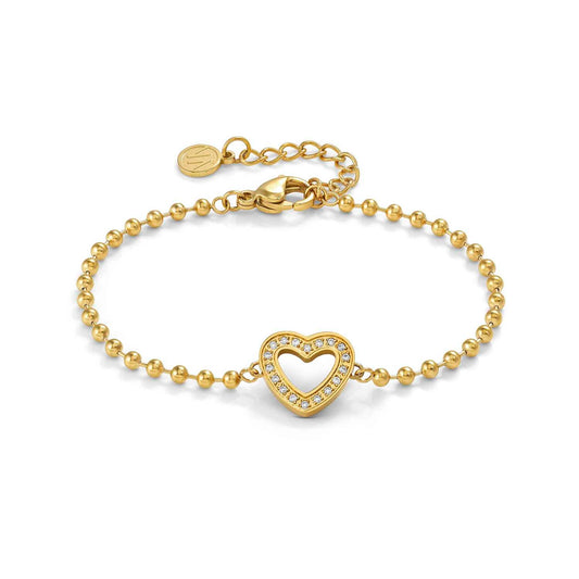 134006/022 Soffio D’Amore Stainless Steel & Yellow PVD Bracelet HEART