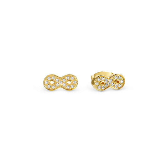 134008/024 Soffio D’Amore Stainless Steel & Yellow PVD Stud Earrings INFINITY