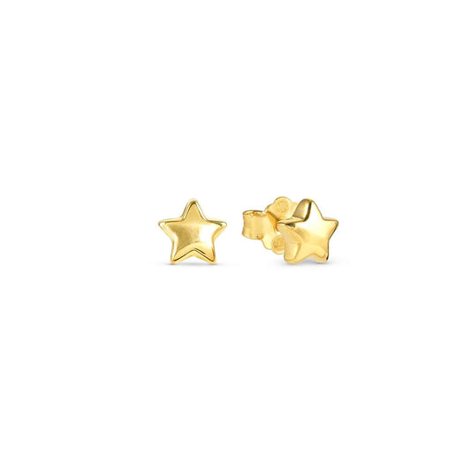 241307/009 Armonica Sterling Silver & 18ct YGP Stars Stud Earrings