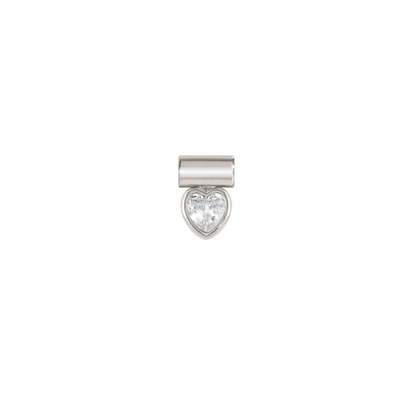 148866/001 SeiMia White Edition CZ Heart Charm