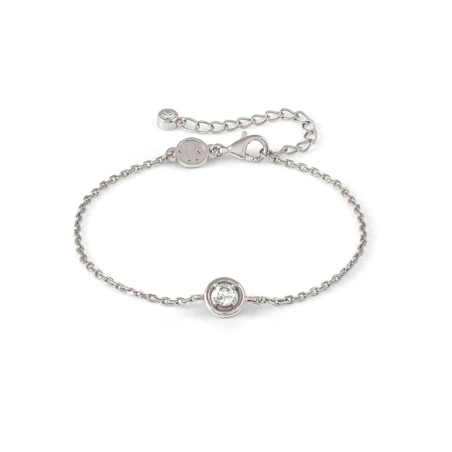 241703/053 Cosmic Love Sterling Silver Bracelet with Circle Detail & Cz Stone