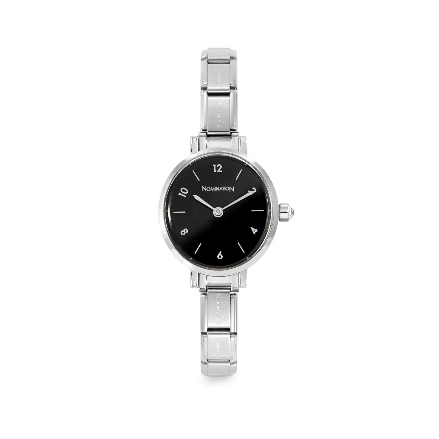 076038/012 PARIS watch with steel strap OVAL with BLACK Dial