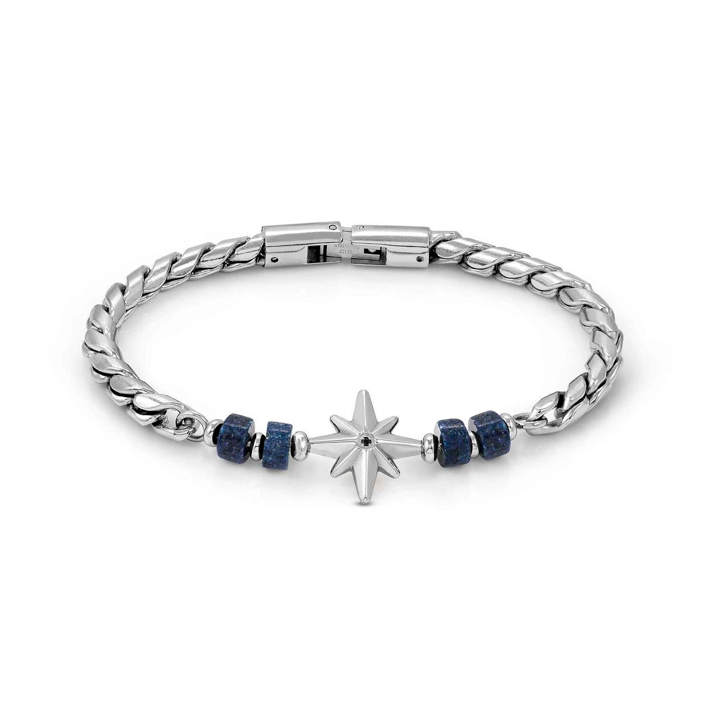 ATLANTE Stones Windrose Sodalite Steel Bracelet 027506/059