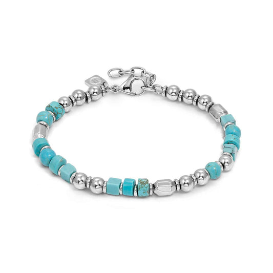 INSTINCTSTYLE Sea Turquoise Stones Stainless Steel Bracelet 027932/003