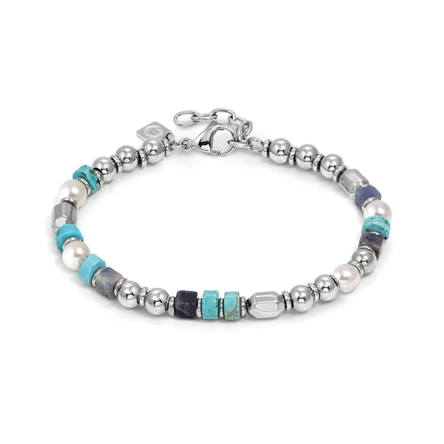 INSTINCTSTYLE Sea Mix 3 Stones Stainless Steel Nuggets Bracelet 027932/063