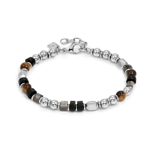 INSTINCTSTYLE Sea Mix 5 Stones Stainless Steel Nuggets Bracelet 027932/065