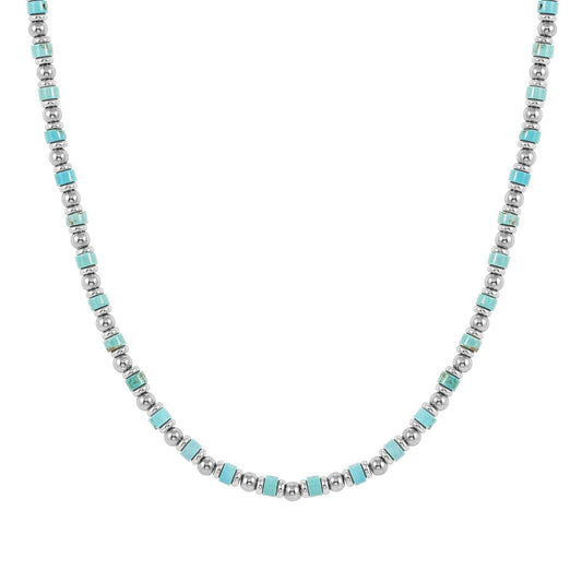 INSTINCTSTYLE Sea Turquoise Stainless Steel Necklace 027933/003