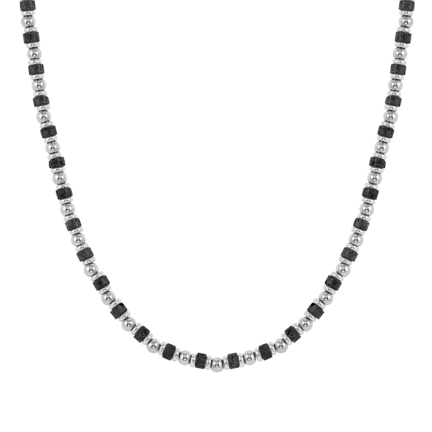 INSTINCTSTYLE Sea Lava Stone Stainless Steel Necklace 027933/036