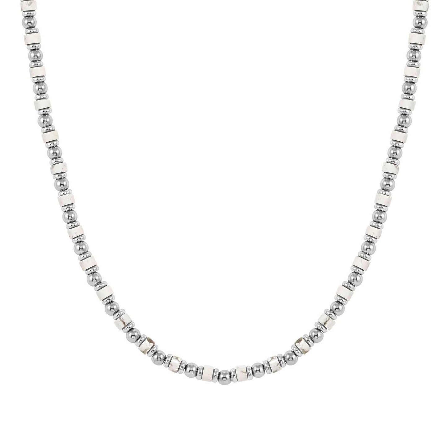 INSTINCTSTYLE Sea White Turquioise Stainless Steel Necklace 027933/085