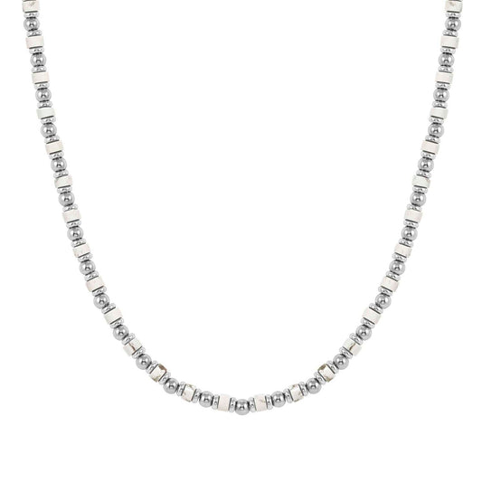 INSTINCTSTYLE Sea White Turquioise Stainless Steel Necklace 027933/085