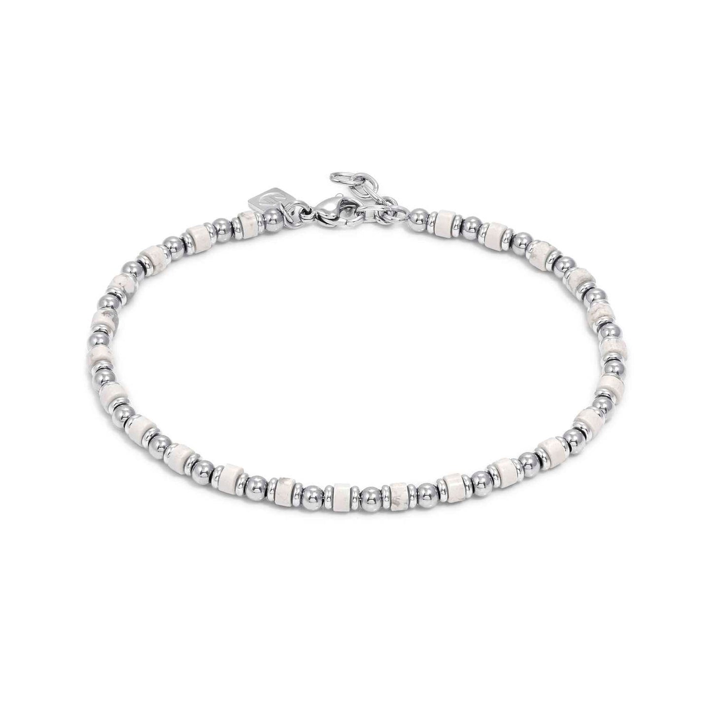 INSTINCTSTYLE Sea WHITE TURQUOISE Anklet in Stainless Steel 027934/085