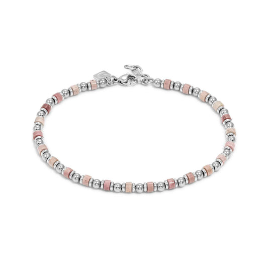 INSTINCTSTYLE Sea PINK JADE Anklet in Stainless Steel 027934/090