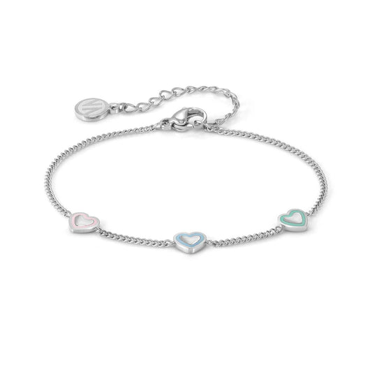 FAIRYICONS Steel Y3 Hearts Enamel Bracelet 134100/022