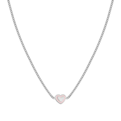 FAIRYICONS Steel Heart Enamel Necklace 134102/022