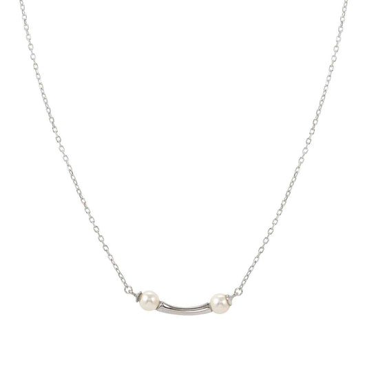 FASHION ERA Silver Pearl* Wave Necklace 242208/010